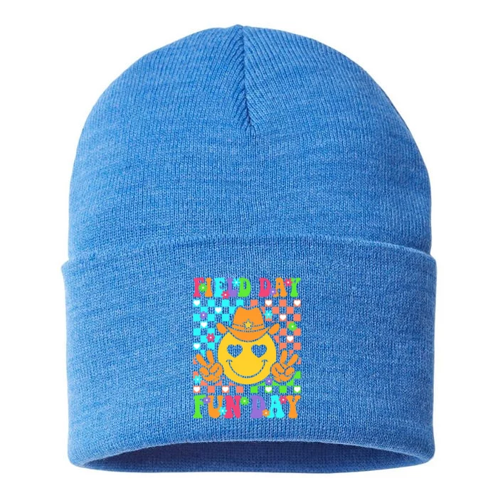 Field Day Fun Day For Funny Teacher Field Day 2024 Gift Sustainable Knit Beanie