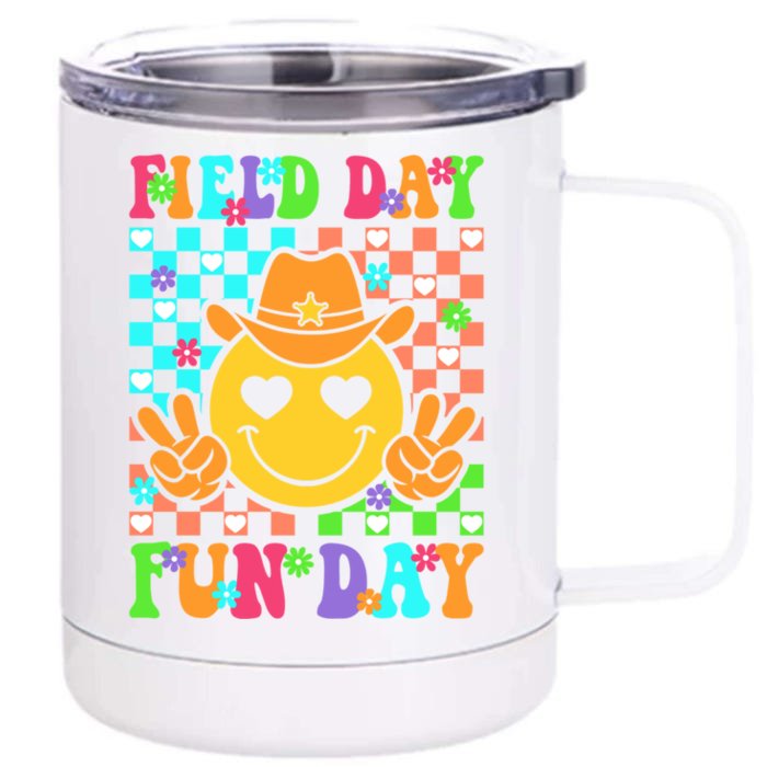 Field Day Fun Day For Funny Teacher Field Day 2024 Gift Front & Back 12oz Stainless Steel Tumbler Cup