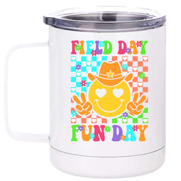 Field Day Fun Day For Funny Teacher Field Day 2024 Gift Front & Back 12oz Stainless Steel Tumbler Cup