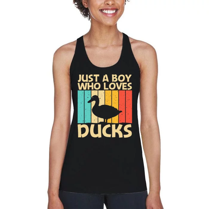 Funny Duck Farmer Hunting Lovers Women's Racerback Tank