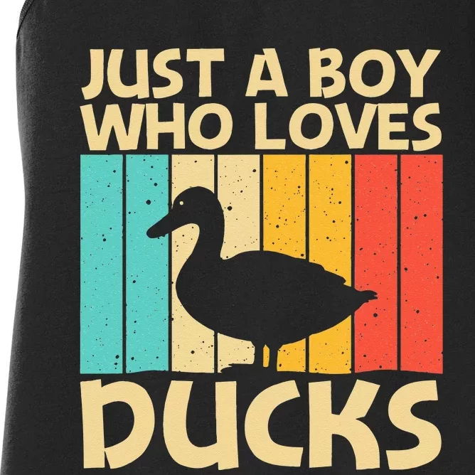 Funny Duck Farmer Hunting Lovers Women's Racerback Tank