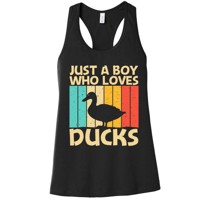 Funny Duck Farmer Hunting Lovers Women's Racerback Tank