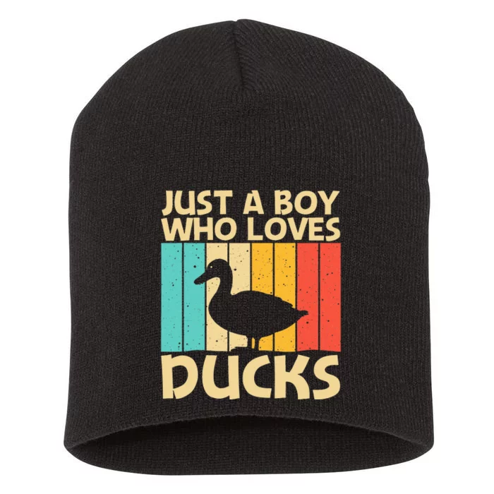 Funny Duck Farmer Hunting Lovers Short Acrylic Beanie