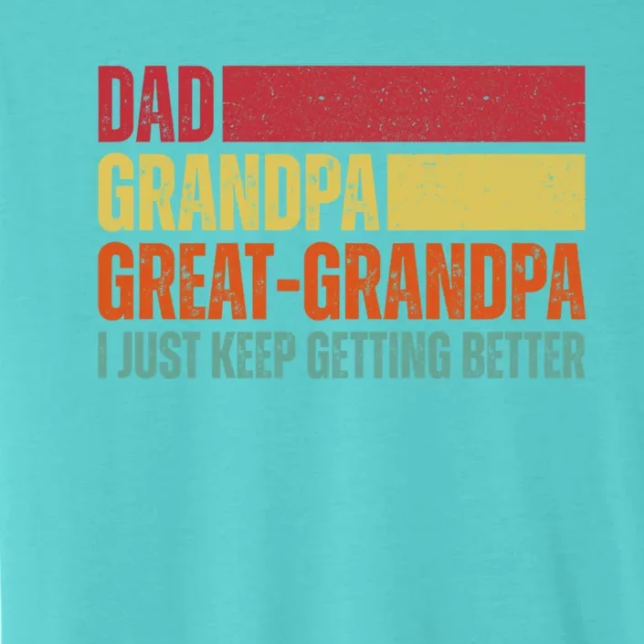 Fathers Day From Grand Dad Grandpa Great Grandpa Meaningful Gift ChromaSoft Performance T-Shirt