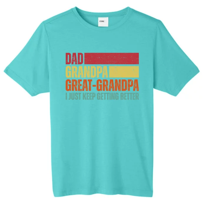 Fathers Day From Grand Dad Grandpa Great Grandpa Meaningful Gift ChromaSoft Performance T-Shirt