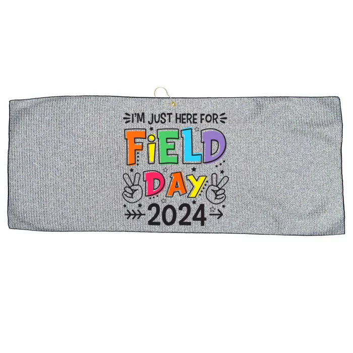 Field Day Fun Day Funny For Teacher Field Day 2024 Gift Large Microfiber Waffle Golf Towel