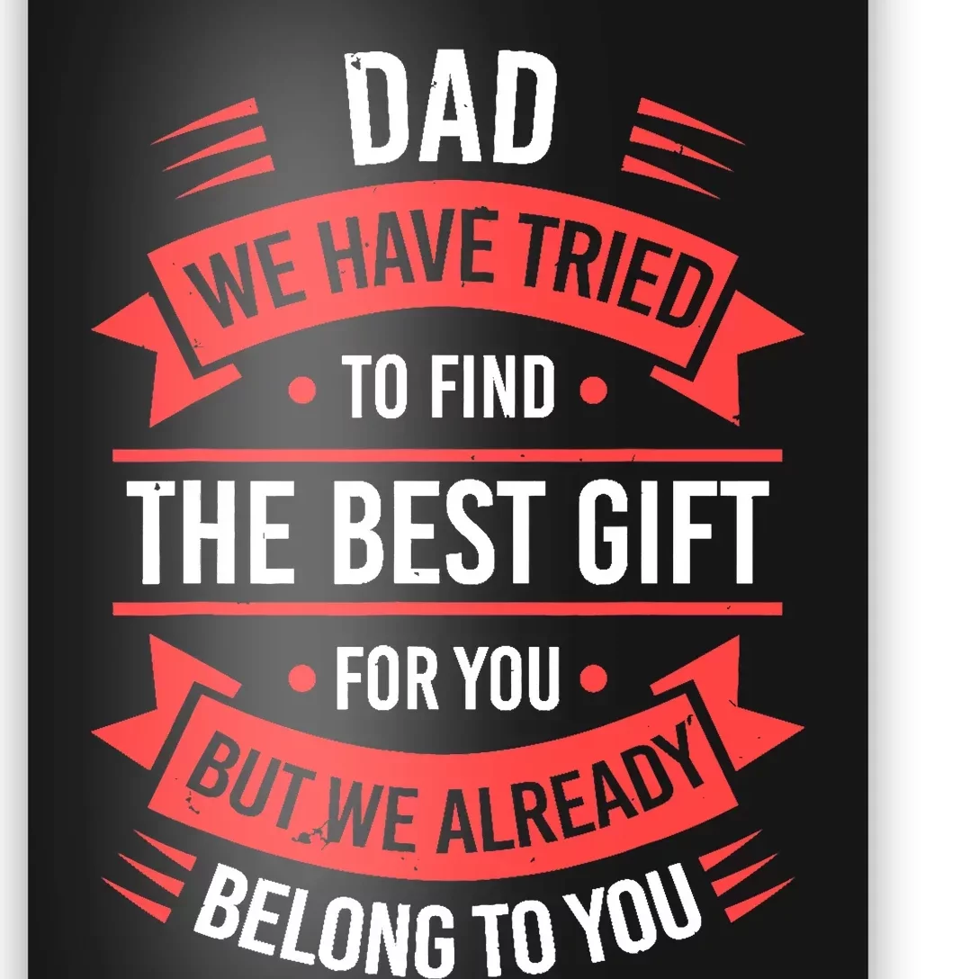 Fathers Day For Dad From Daughter Son Wife Funny Dad Poster