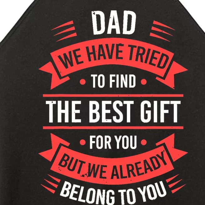 Fathers Day For Dad From Daughter Son Wife Funny Dad Women’s Perfect Tri Rocker Tank