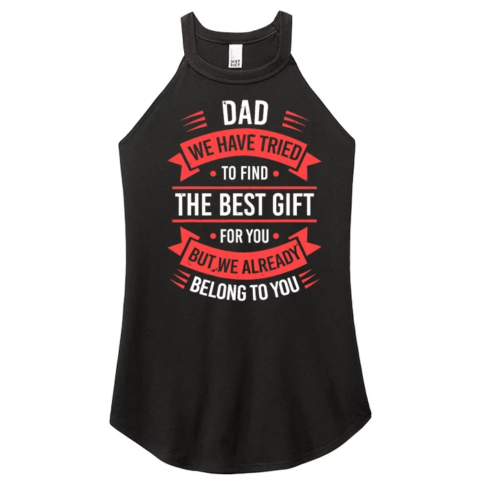 Fathers Day For Dad From Daughter Son Wife Funny Dad Women’s Perfect Tri Rocker Tank