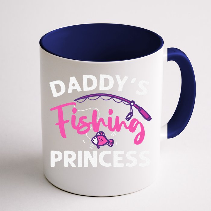 Funny DaddyS Fishing Princess Art Front & Back Coffee Mug