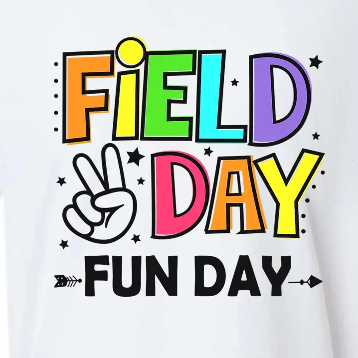 Field Day Fun Day Last Day Of School Teacher Student Sueded Cloud Jersey T-Shirt