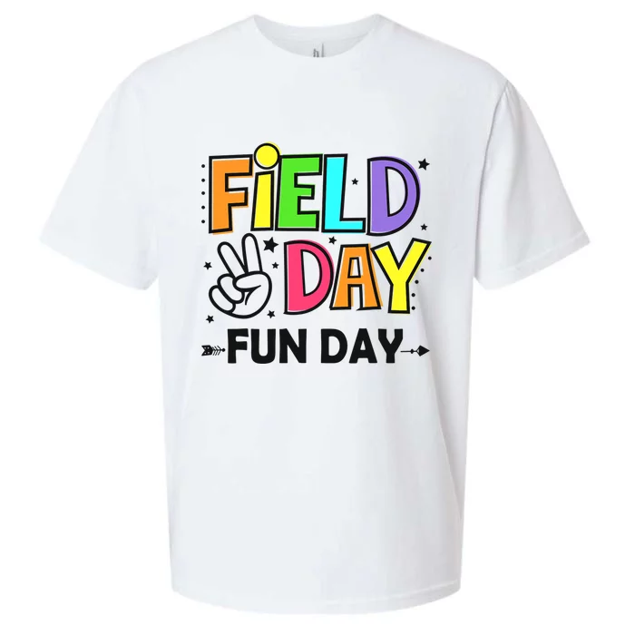 Field Day Fun Day Last Day Of School Teacher Student Sueded Cloud Jersey T-Shirt