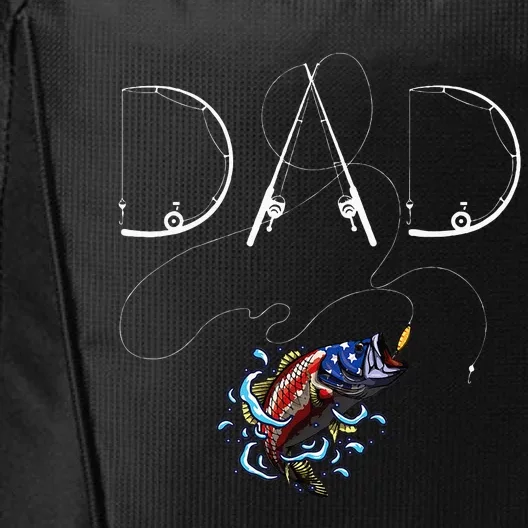 Fisherman Dad Fishing Enthusiast Fish Lover Daddy Father City Backpack