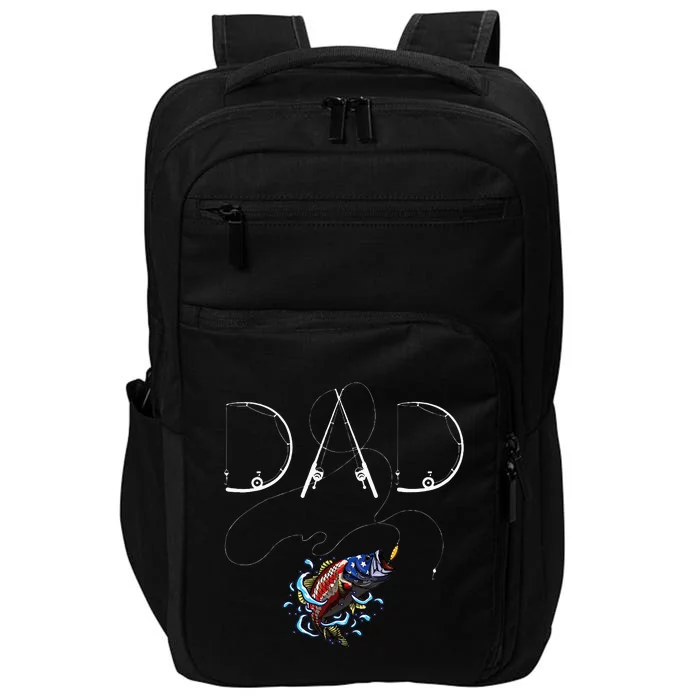 Fisherman Dad Fishing Enthusiast Fish Lover Daddy Father Impact Tech Backpack