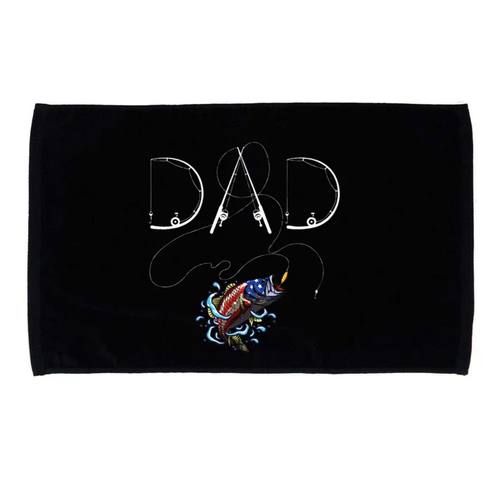 Fisherman Dad Fishing Enthusiast Fish Lover Daddy Father Microfiber Hand Towel