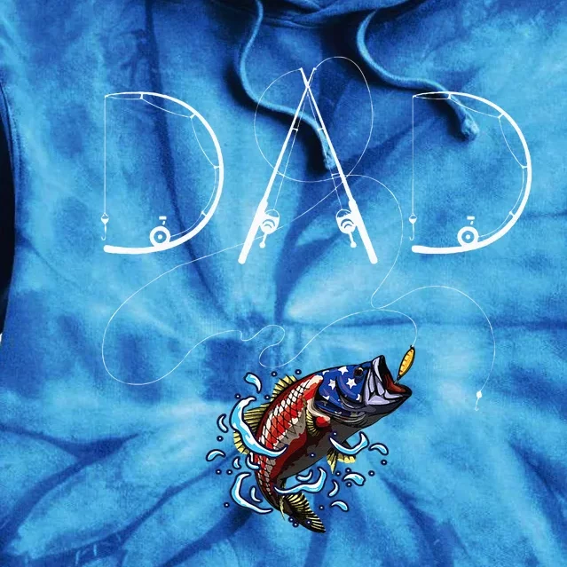 Fisherman Dad Fishing Enthusiast Fish Lover Daddy Father Tie Dye Hoodie