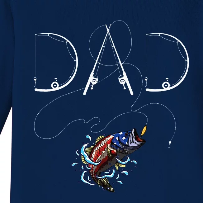 Fisherman Dad Fishing Enthusiast Fish Lover Daddy Father Baby Long Sleeve Bodysuit