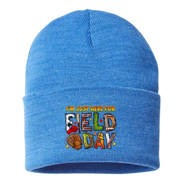 Field Day Funny For Teacher Happy Field Day 2024 Sustainable Knit Beanie