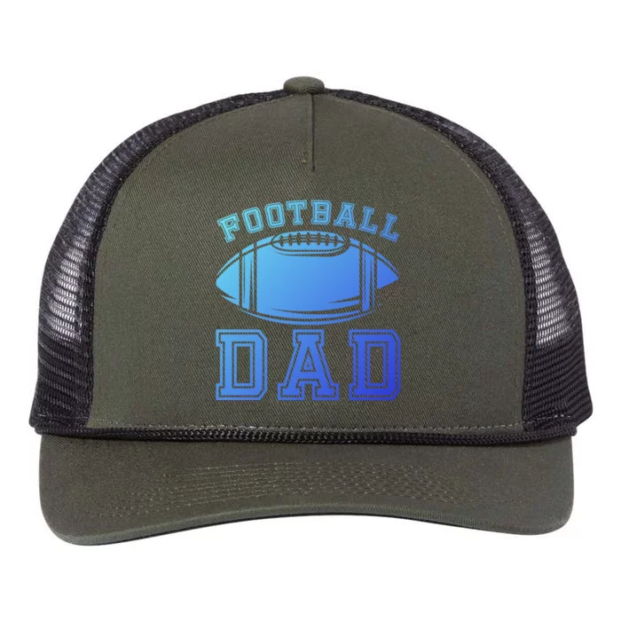 Fathers Day Football Dad American Football Player Football Gift Retro Rope Trucker Hat Cap