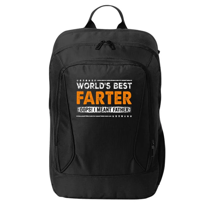 Fathers Day Funny Worlds Best Farter I Mean Father City Backpack