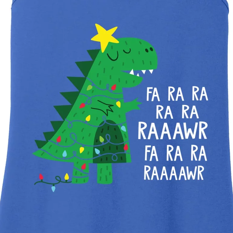 Funny Dinosaur Fa Ra Ra Rawr Rawr Christmas T Rex Cute Gift Ladies Essential Tank