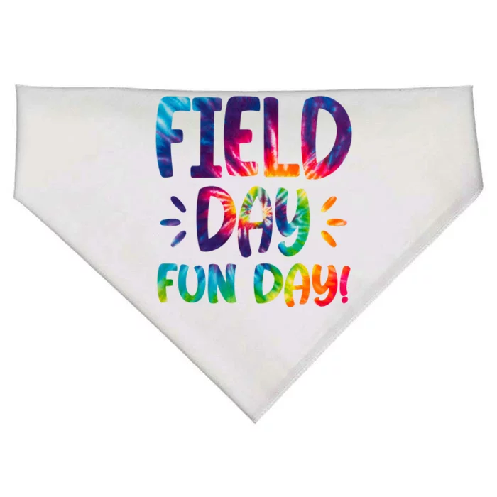 Field Day Fun Day Colorful Tie Dye USA-Made Doggie Bandana