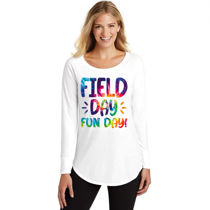 Field Day Fun Day Colorful Tie Dye Women's Perfect Tri Tunic Long Sleeve Shirt