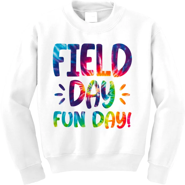 Field Day Fun Day Colorful Tie Dye Kids Sweatshirt