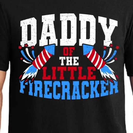 Firecracker Daddy Fireworks Dad American Flag Funny Gift Pajama Set