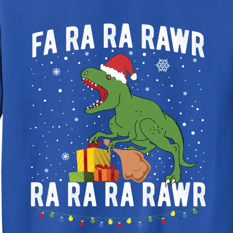 Funny Dinosaur Fa Ra Ra Rawr Santa T Rex Christmas Cute Gift Sweatshirt