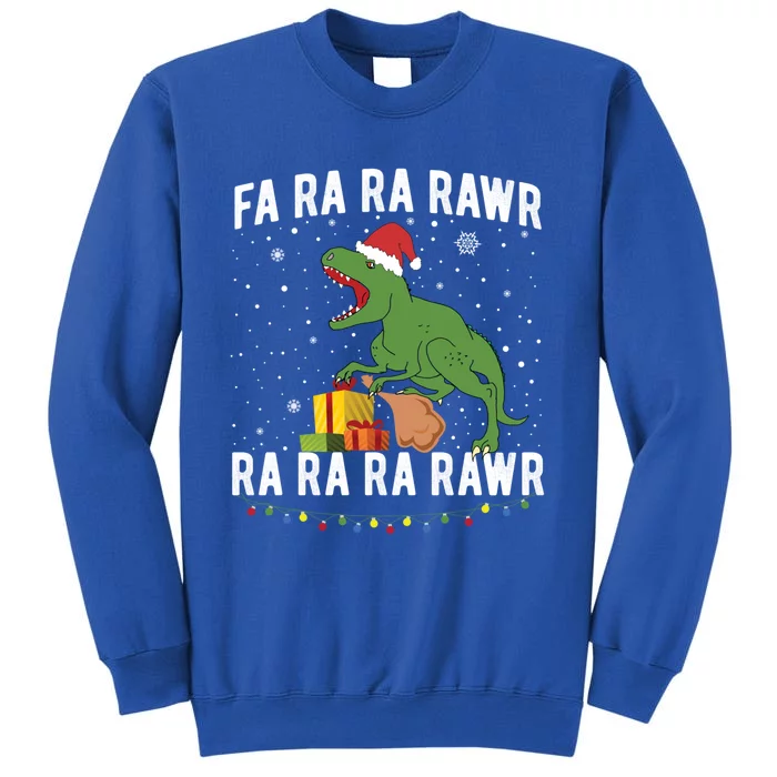 Funny Dinosaur Fa Ra Ra Rawr Santa T Rex Christmas Cute Gift Sweatshirt