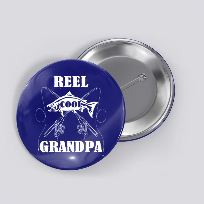 Fathers Day Funny Grandpa Fishing Reel Cool Pops Dad Joke Gift Button