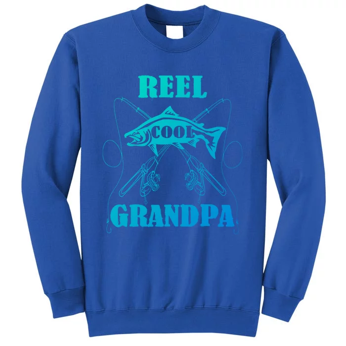 Fathers Day Funny Grandpa Fishing Reel Cool Pops Dad Joke Gift Sweatshirt