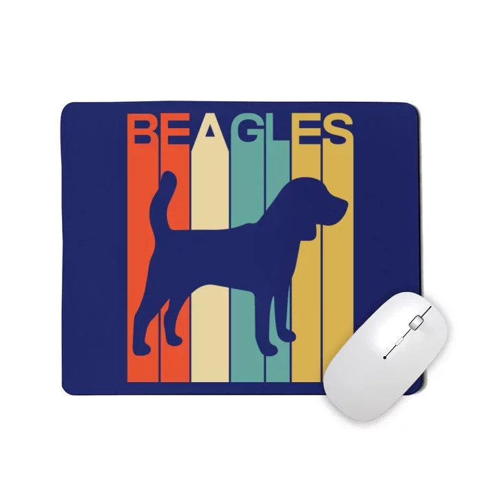 Funny Dog Funny Beagles Retro Dog Lover Dog Christmas Mousepad