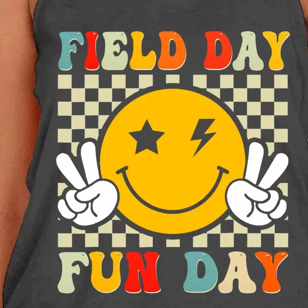 Field Day Fun Day For Teachers Students Field Day 2024 Women's Knotted Racerback Tank