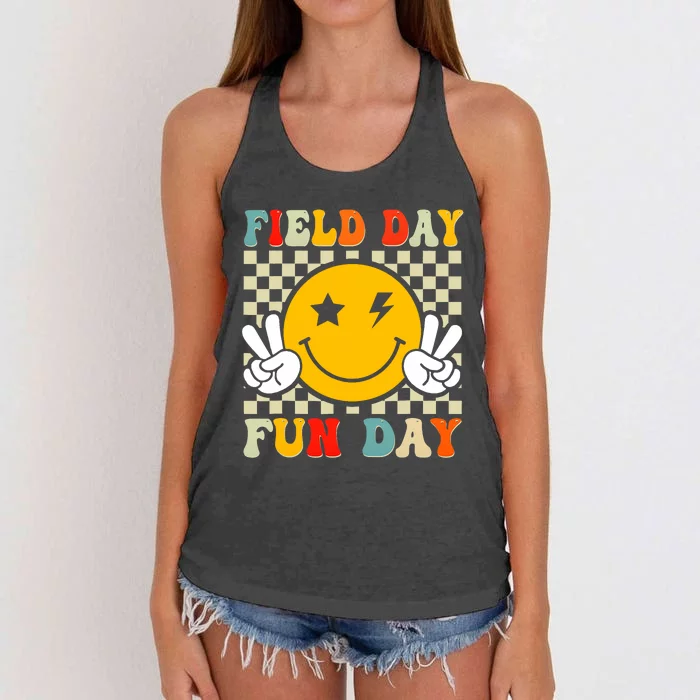 Field Day Fun Day For Teachers Students Field Day 2024 Women's Knotted Racerback Tank