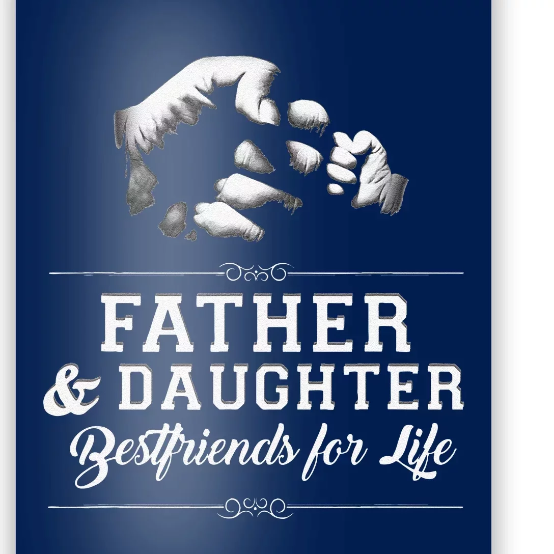 Father Daughter Friends Fist Bump Dad Fathers Day T Poster