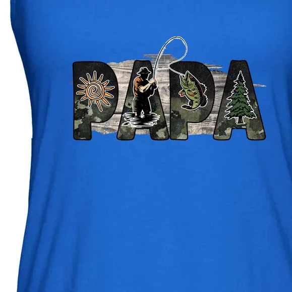 Father's Day Fishing Papa Gift For Dad Ladies Essential Flowy Tank