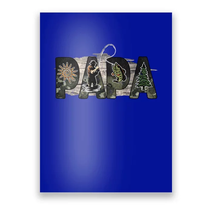 Father's Day Fishing Papa Gift For Dad Poster