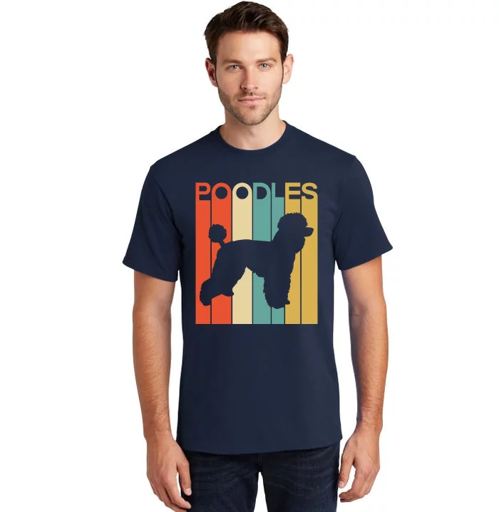 Funny Dog Funny Poodles Retro Dog Lover Dog Christmas Tall T-Shirt