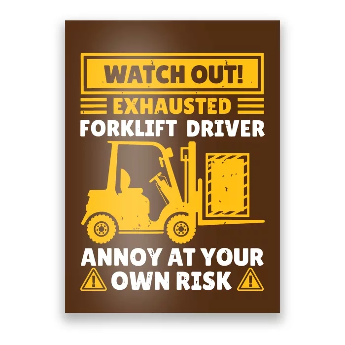 Forklift Driver For Men Women Forklift Operator Mechanic Poster