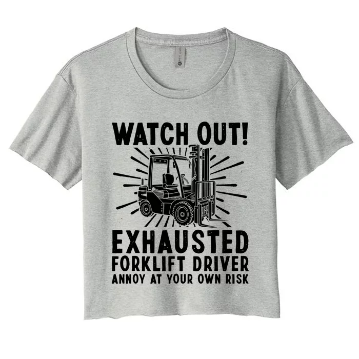 Forklift Driver For Men Women Forklift Operator Mechanic Women's Crop Top Tee