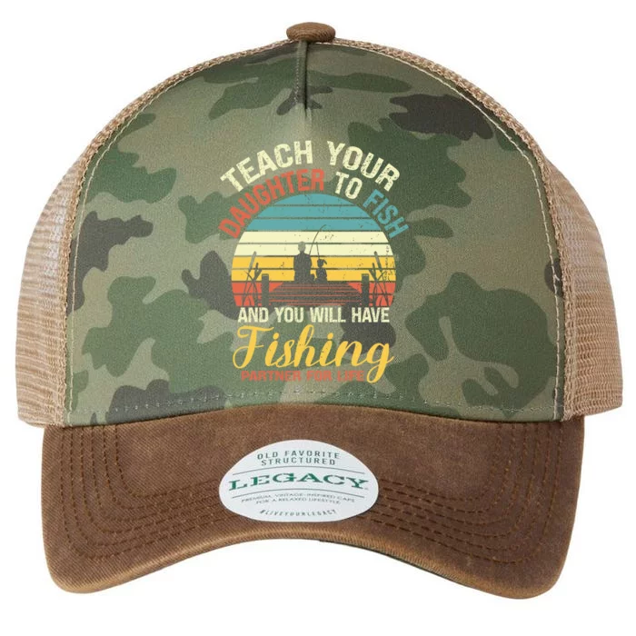 Father Daughter Fishing Dad Cute Gift Legacy Tie Dye Trucker Hat