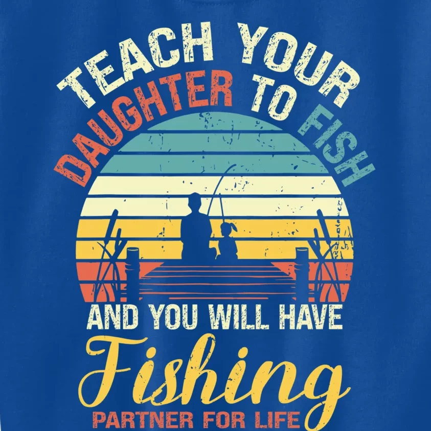 Father Daughter Fishing Dad Cute Gift Kids Sweatshirt