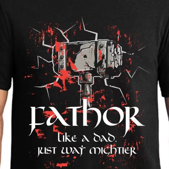 Fathor Dad Father Only Mightier Gift Idea Fathers Day Gift Cool Gift Pajama Set