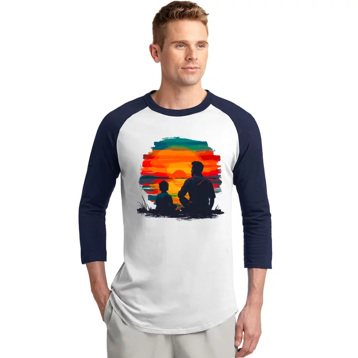 Father’S Day Father And Sun Baseball Sleeve Shirt