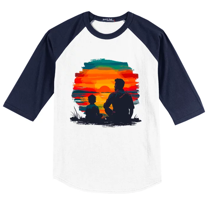 Father’S Day Father And Sun Baseball Sleeve Shirt