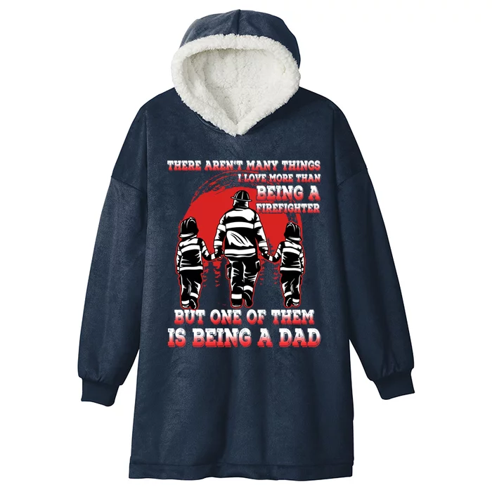 Fathers Day Firefighter Dad Fire Husband Daddy Grandpa Gift Hooded Wearable Blanket