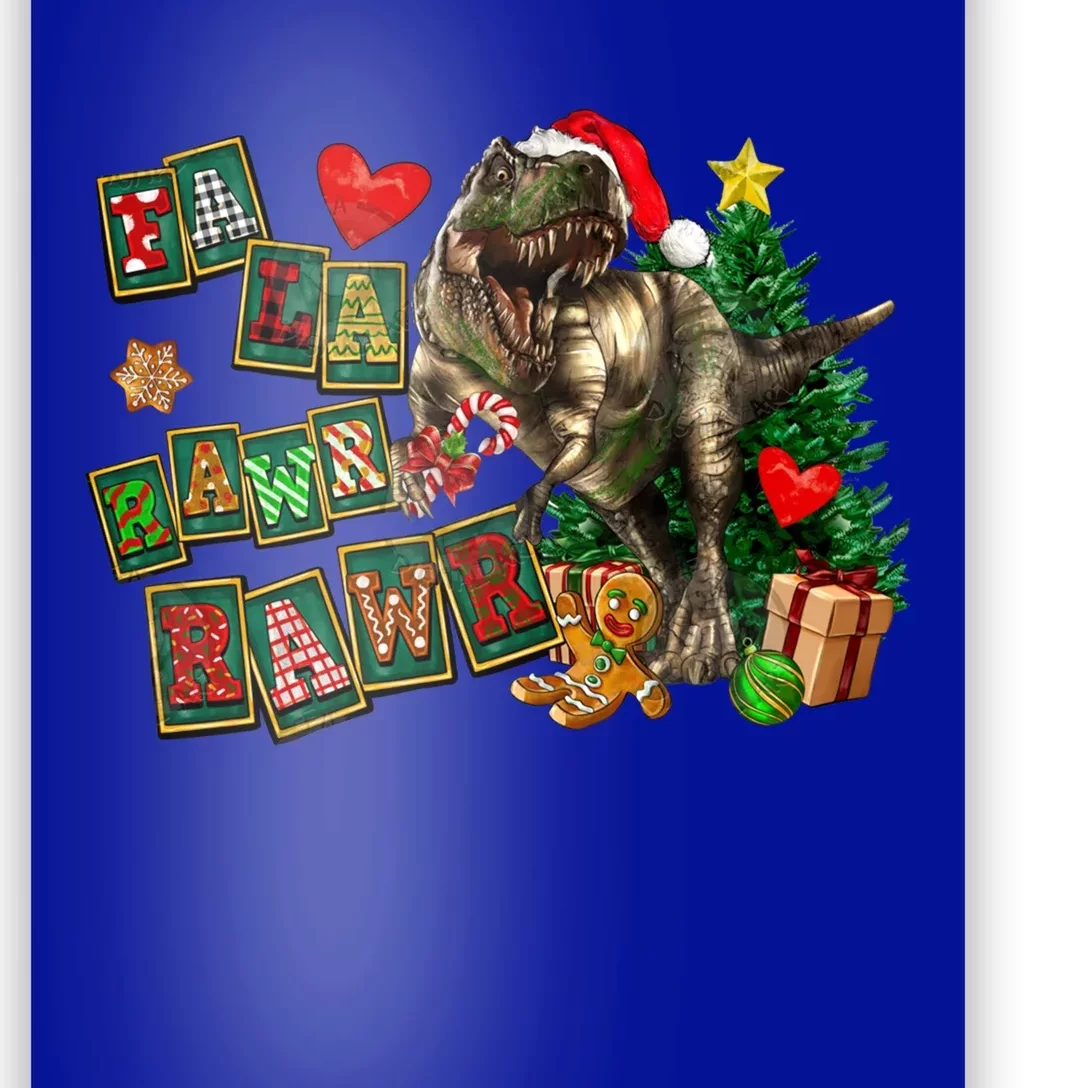 Funny Dinosaur Fa Ra Ra Rawr Christmas Pajamas Trex Xmas Gift Poster