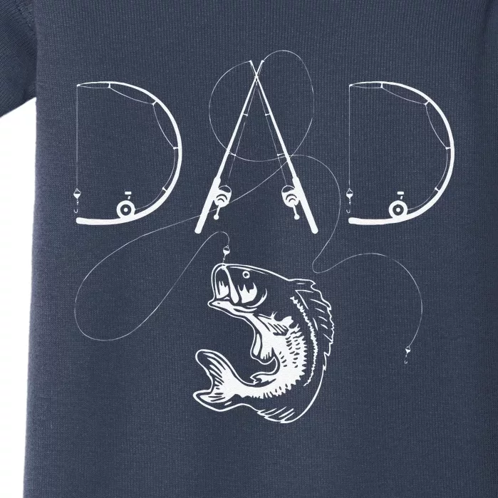 Fisherman Dad Fishing Enthusiast Fish Lover Daddy Father Baby Bodysuit